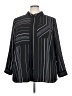 Catherines 100% Polyester Stripes Black 3/4 Sleeve Blouse Size 2X - photo 1