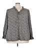 Pleione 100% Polyester Gray 3/4 Sleeve Blouse Size 2X - photo 1