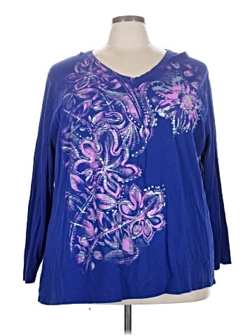 Just My Size 3/4 Sleeve T-Shirt (view 1)
