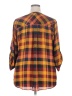 Torrid 100% Polyester Plaid Orange 3/4 Sleeve Blouse Size 3X Plus (3) - photo 2