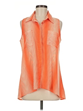 Ny Collection Sleeveless Button Down Shirt