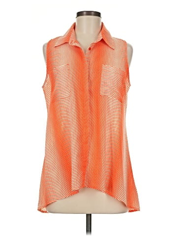 NY Collection Sleeveless Button-Down Shirt (view 1)