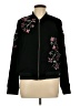 a.n.a. A New Approach 100% Polyester Floral Black Jacket Size L - photo 1