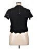 Adiva Black Short Sleeve Top Size XL - photo 2