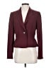 Calvin Klein 100% Polyester Burgundy Blazer Size 4 - photo 1