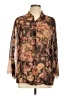 CAbi Floral Brown Long Sleeve Blouse Size L (estimated) - photo 1