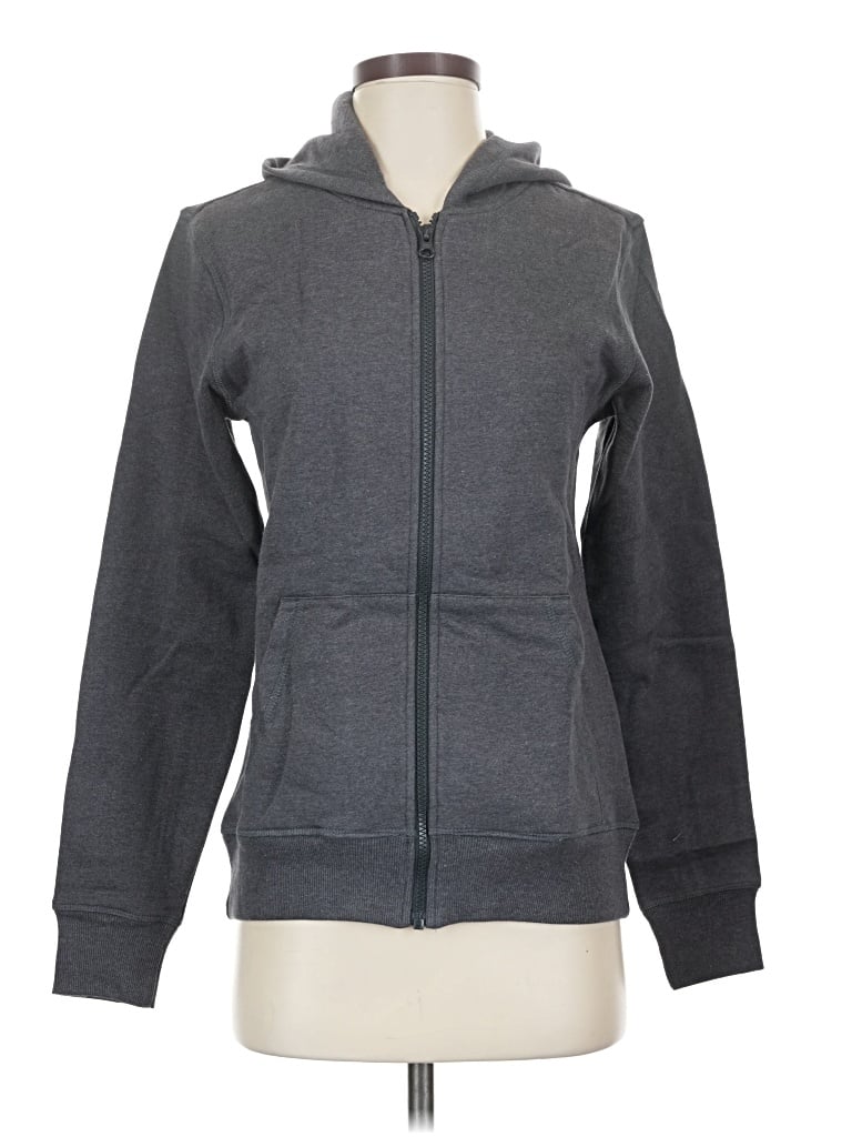 Pre-owned Pact Zip Up Hoodie In Gray