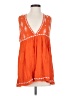 Free People 100% Rayon Orange Sleeveless Blouse Size S - photo 1