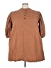Gap Brown 3/4 Sleeve Button-Down Shirt Size XXL - photo 1