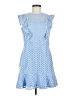 Aqua 100% Polyester Chevron-herringbone Blue Cocktail Dress Size M - photo 1