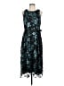 Alex Evenings 100% Polyester Floral Teal Cocktail Dress Size 8 - photo 1