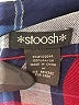 Stoosh 100% Rayon Plaid Blue 3/4 Sleeve Button-Down Shirt Size M - photo 7