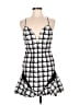 NBD Checkered-gingham White Cocktail Dress Size M - photo 1