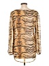 Everly 100% Polyester Gold Long Sleeve Blouse Size L - photo 2