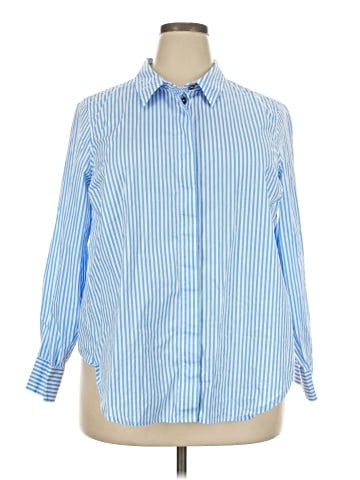 Universal Standard Long Sleeve Button-Down Shirt (view 1)