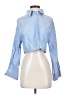 Zara Blue 3/4 Sleeve Button-Down Shirt Size XS - photo 1