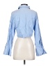 Zara Blue 3/4 Sleeve Button-Down Shirt Size XS - photo 2