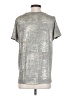 Akemi + Kin Metallic Silver Short Sleeve Top Size S - photo 2