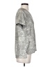 Akemi + Kin Metallic Silver Short Sleeve Top Size S - photo 4