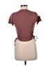 Zara Burgundy Short Sleeve Top Size M - photo 2