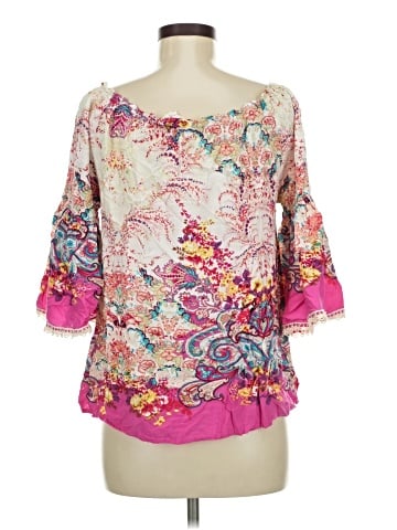 Umgee 3/4 Sleeve Blouse (view 2)