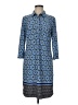 Donna Morgan Print Blue Casual Dress Size 8 - photo 1