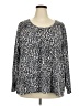 Just My Size Animal Print Silver Long Sleeve T-Shirt Size 5X - photo 1