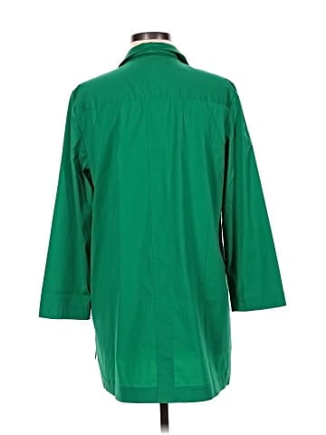 Lafayette 148 New York 3/4 Sleeve Button-Down Shirt (view 2)