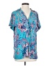 Soma Paisley Blue Short Sleeve Blouse Size S - photo 1
