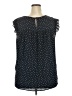 Ann Taylor LOFT 100% Polyester Black Sleeveless Blouse Size XXL - photo 2