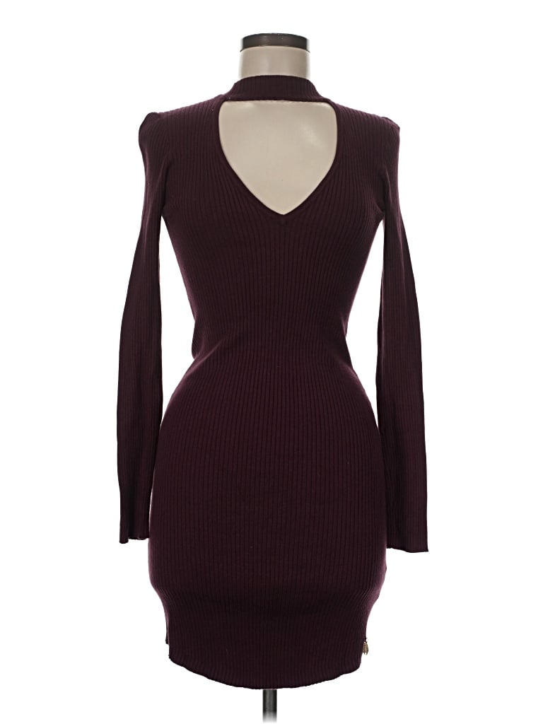 Pre-owned Guess Cocktail Dress In Burgundy
