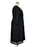 Halogen 100% Polyester Solid Black Casual Dress Size 2X - photo 4