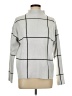 Tahari Checkered-gingham Gray Turtleneck Sweater Size L - photo 1