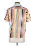 Target Stripes Orange Short Sleeve Button-Down Shirt Size S - photo 2
