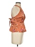 Express 100% Polyester Orange Sleeveless Blouse Size XS - photo 4