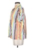 Target Stripes Orange Short Sleeve Button-Down Shirt Size S - photo 5