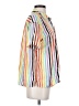Target Stripes Orange Short Sleeve Button-Down Shirt Size S - photo 4