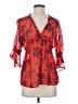 Only 100% Polyester Red 3/4 Sleeve Blouse Size EU 36 / US 6 - photo 1