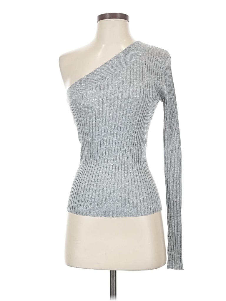 Pre-owned Veda Pullover Sweater In Silver
