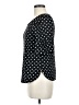 Green Envelope Polka Dots Black 3/4 Sleeve Top Size M - photo 5