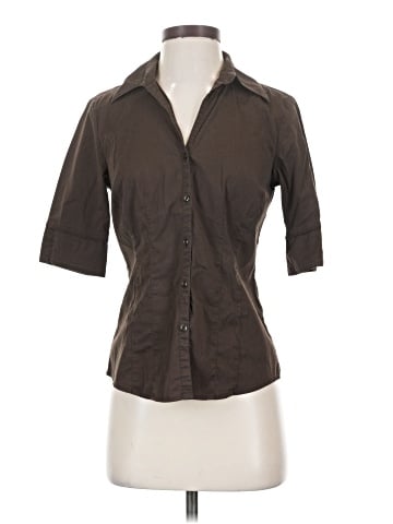 Ann Taylor LOFT 3/4 Sleeve Button-Down Shirt (view 1)
