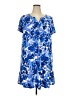 AGB Print Blue Casual Dress Size 2X - photo 1