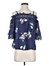 Iz Byer 100% Polyester Blue 3/4 Sleeve Blouse Size XS - photo 1
