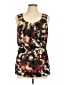 Christopher & Banks 100% Polyester Brown Sleeveless Blouse Size L - photo 1