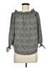 MICHAEL Michael Kors Gray 3/4 Sleeve Blouse Size M - photo 1
