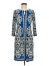 Sandra Darren Paisley Blue Casual Dress Size 6 - photo 1