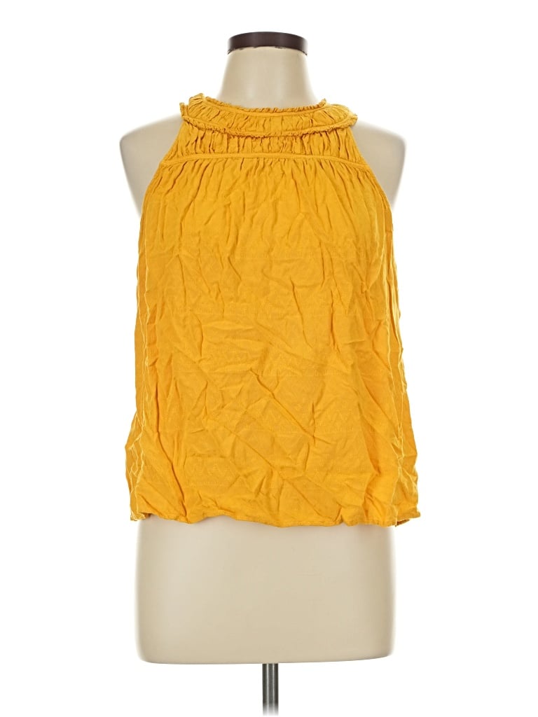 Pre-owned Cece Sleeveless Blouse In Yellow