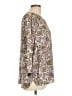 NYDJ 100% Recycled Polyester Brown 3/4 Sleeve Blouse Size L - photo 4