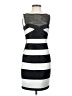 BCBGMAXAZRIA 100% Polyester Stripes Silver Gray Cocktail Dress Size 2 - photo 1