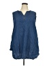 Sidefeel Blue Sleeveless Blouse Size 2XL - photo 1